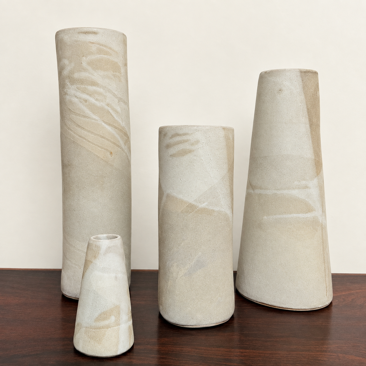 cone stone vase, tall