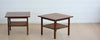 vintage pair of midcentury walnut end tables