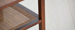 vintage pair of midcentury walnut end tables