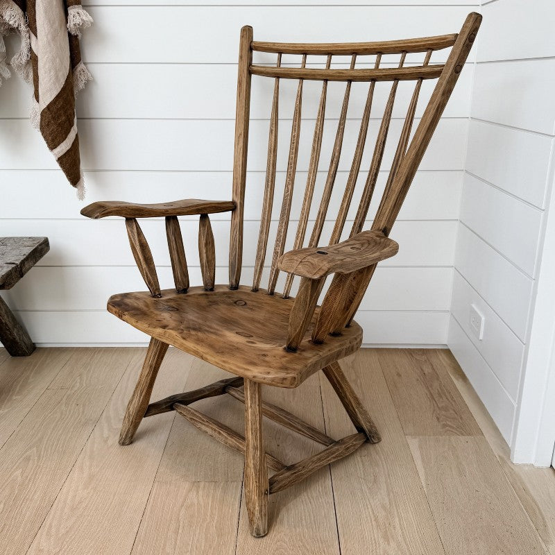 vintage oversized rustic armchair