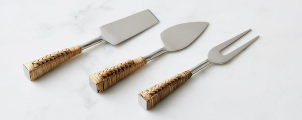 Rattan Cheese Knives-Set/3 – Matilda's Life Style