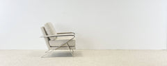 the noho chair in stainless steel in tote cream