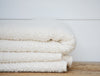 curly wool white throw