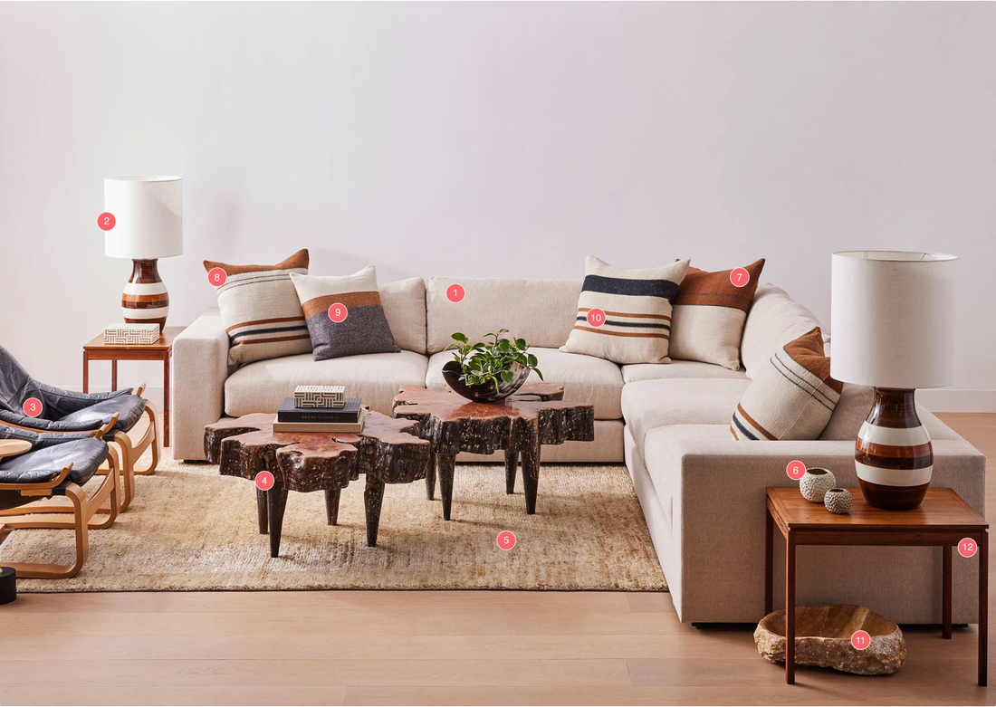 our lazy point sectional mixed with nature
