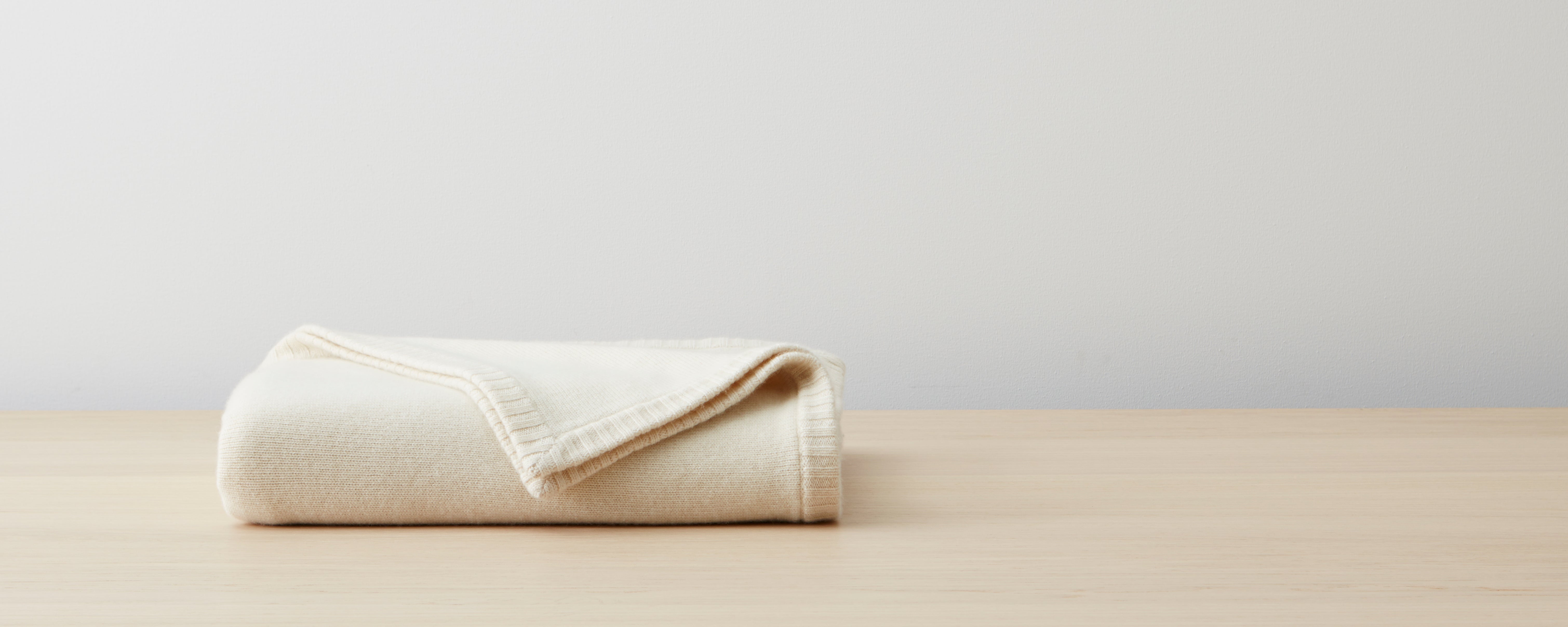 classico ivory cashmere throw