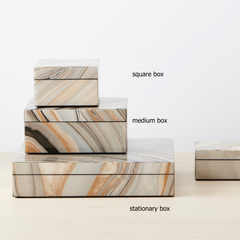 marbleized lacquer pencil box