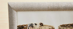 faux shagreen sand picture frame collection