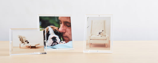 beveled lucite picture frame collection