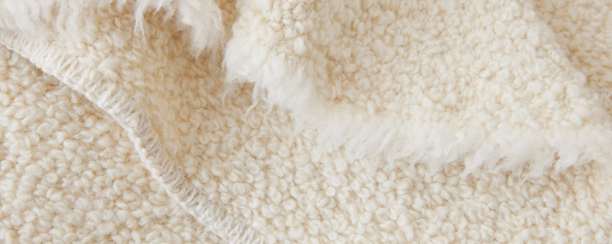 curly wool throw collection