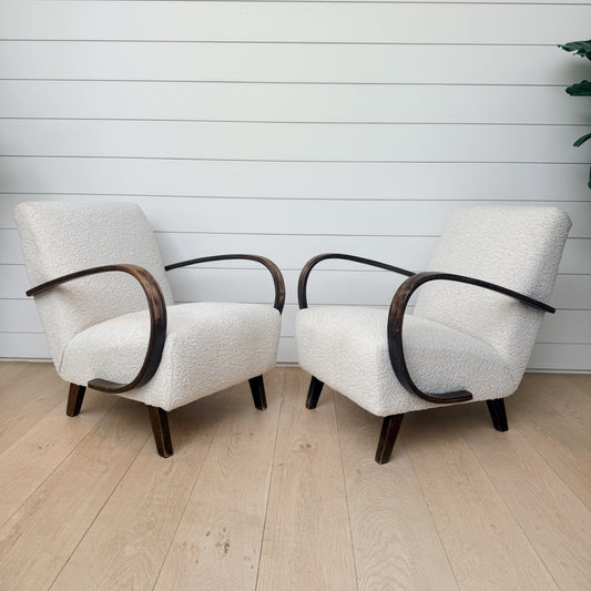vintage pair of bentwood armchairs