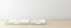 white lacquered trays