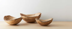 spalted wood oval bowls