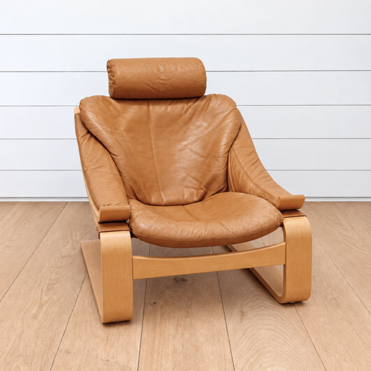vintage european leather chair