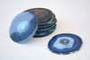 agate thin slice - blue