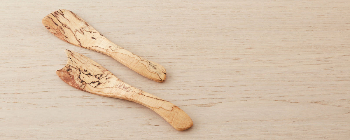 spalted wood salad servers