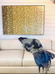 abstract tie dye throw, blue