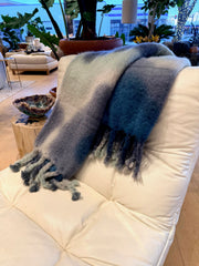 abstract tie dye throw, blue