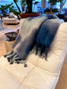 abstract tie dye throw, blue