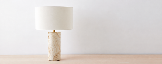 sands point travertine table lamp