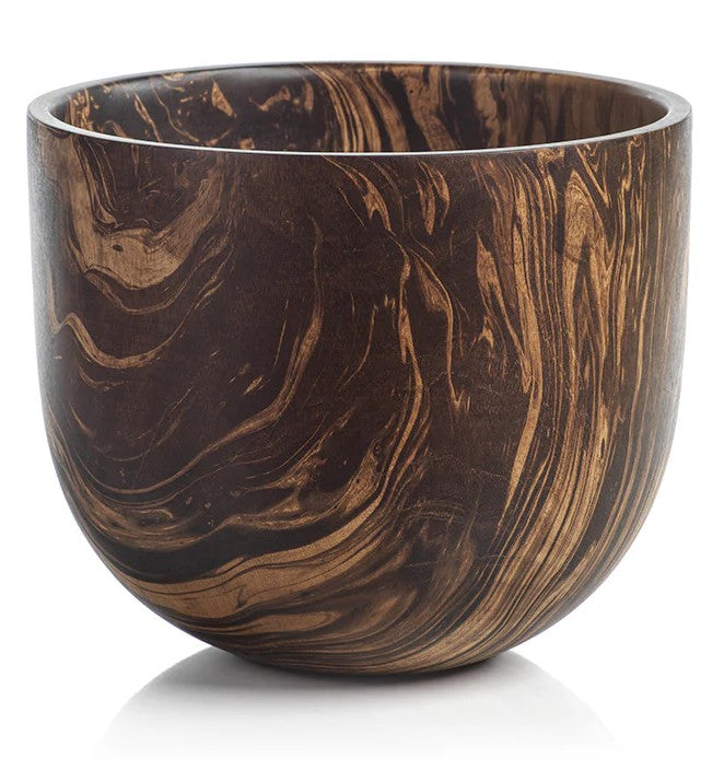 marbleized mango wood bowl