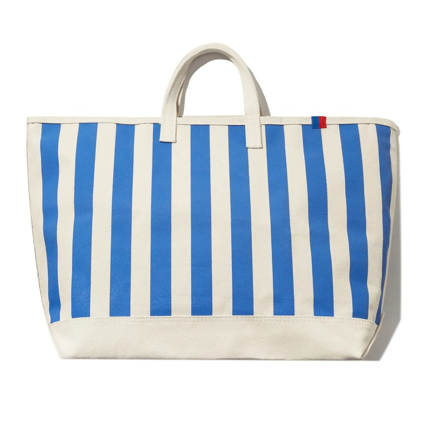 the all over striped tote - royal blue