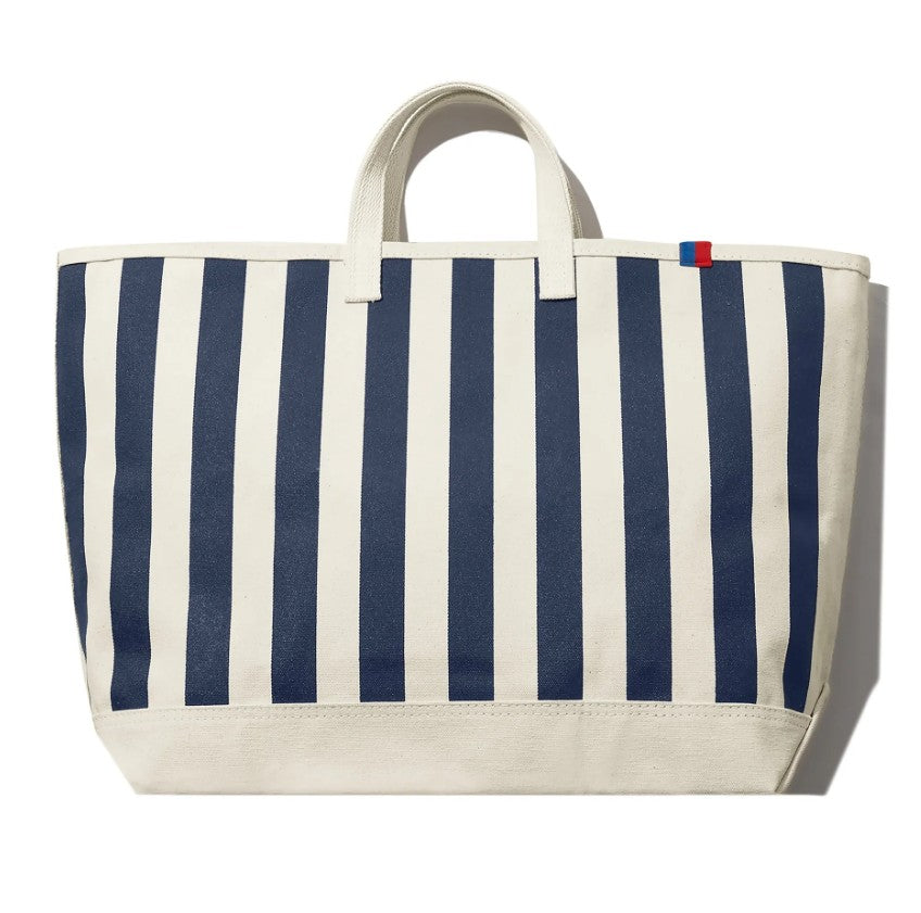 the all over striped tote - navy