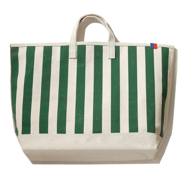 the all over striped tote - green