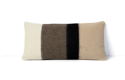 alpaca wide stripe pillow
