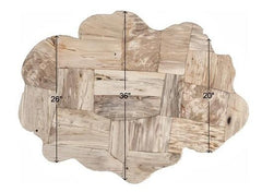 patchwork petrified coffee table