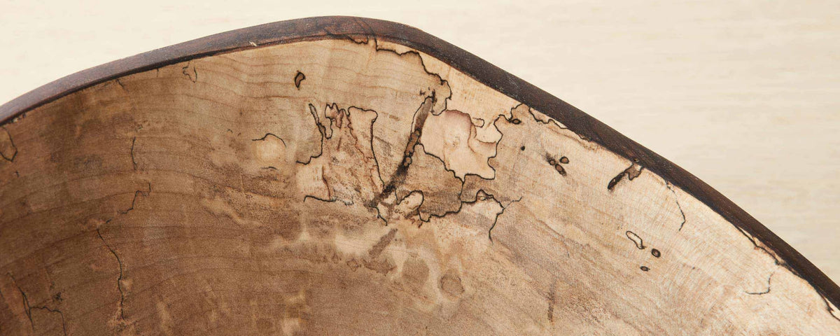 spalted wood oval bowls