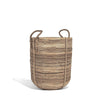 round rattan basket basket with rope handles - medium