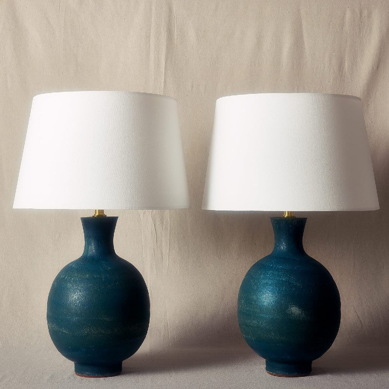 warner walcott balloon lamps turquise indigo