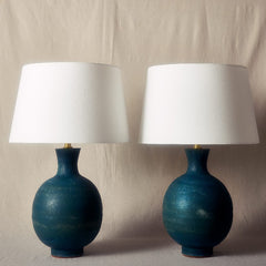 warner walcott balloon lamps turquise indigo