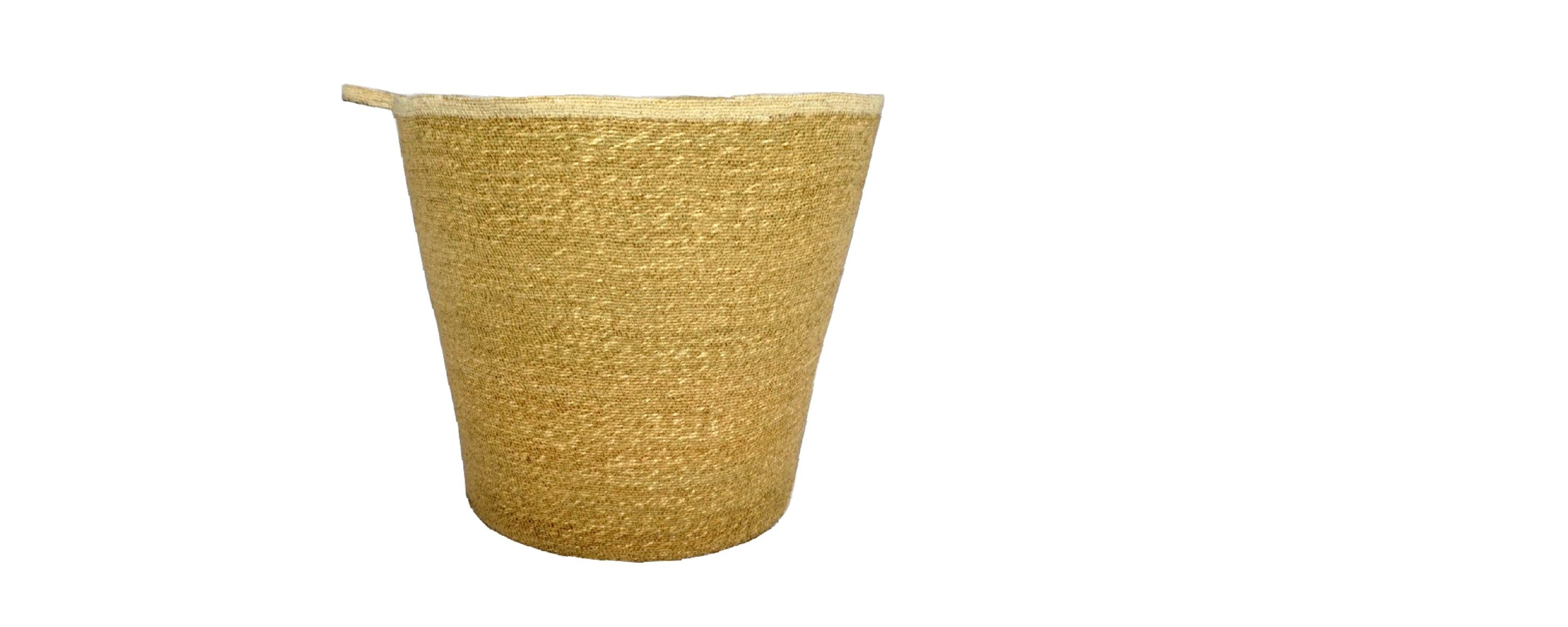 seagrass natural and eggshell basket