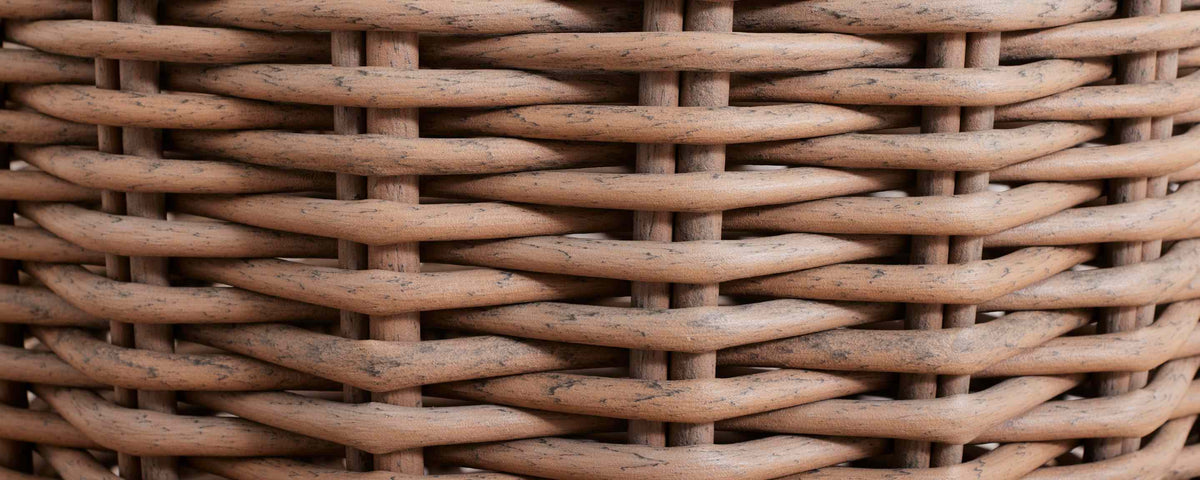 faux wicker round outdoor basket, extra large