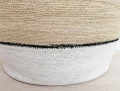 seagrass natural and white basket