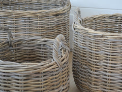 grey round basket collection