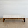 hemp kilim & oak bench 60"