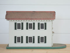 vintage american white mansion birdhouse