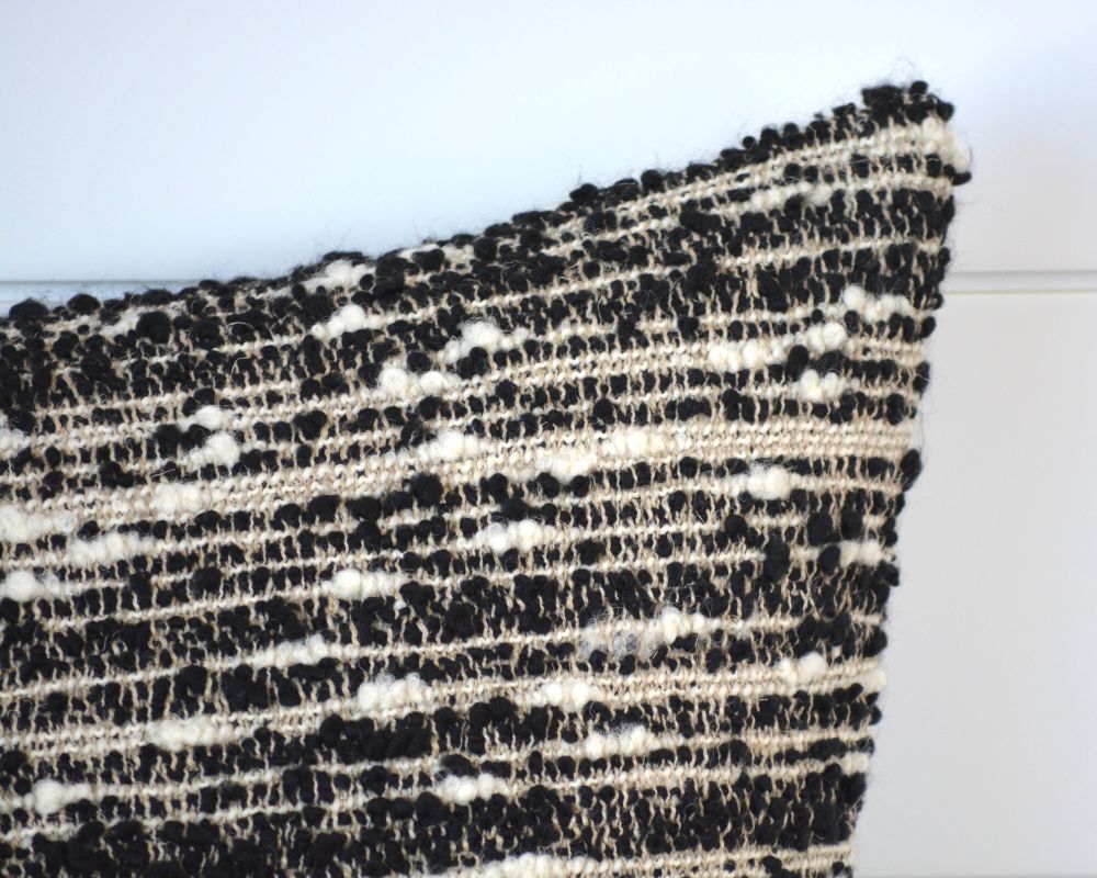 nubby throw, black, 71x59