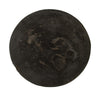 petrified wood round black stool