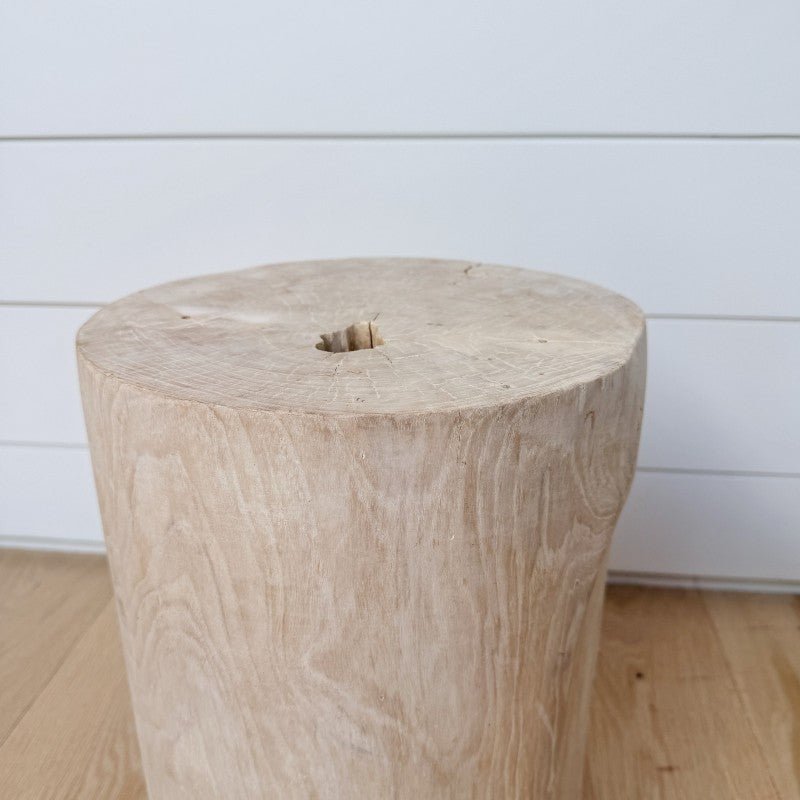 the bleached teak stool