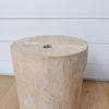 the bleached teak round occasional table/stool
