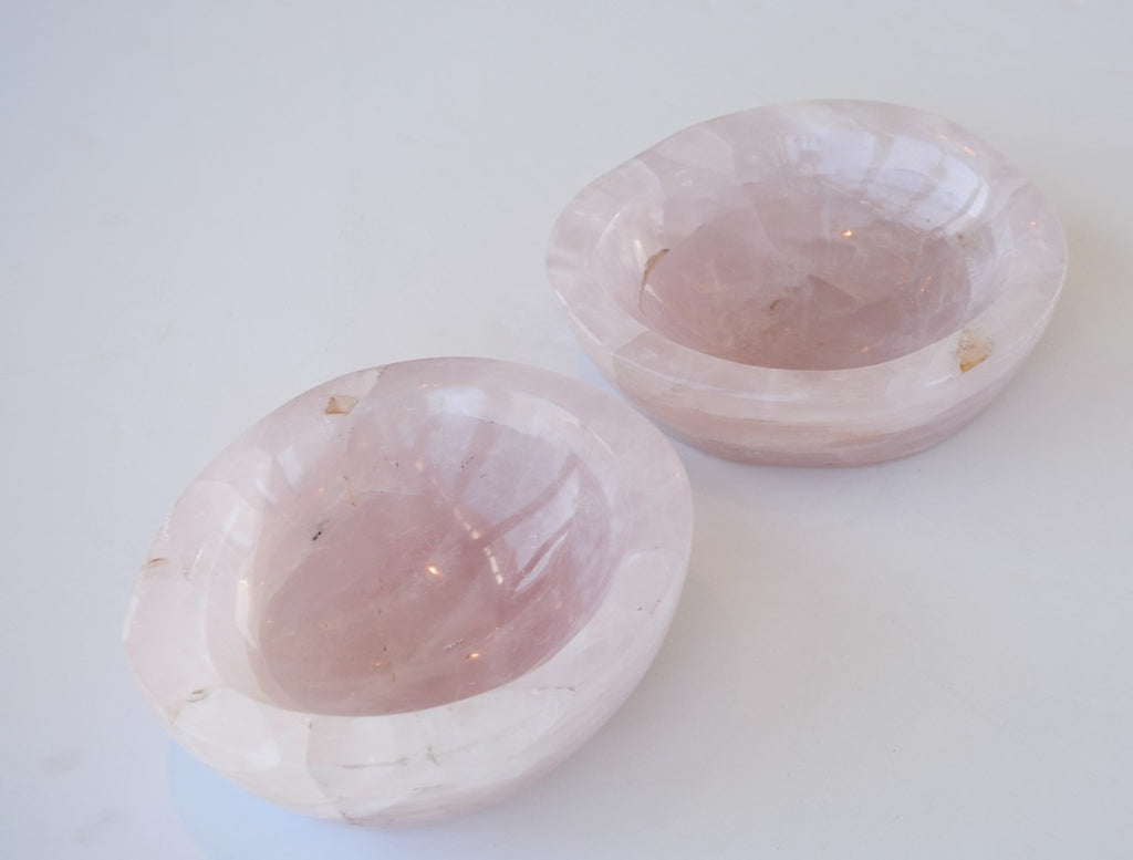 rose quartz bowls