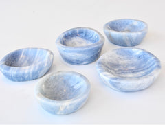 blue calcite bowls
