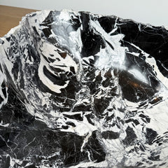 black and white marble bowl