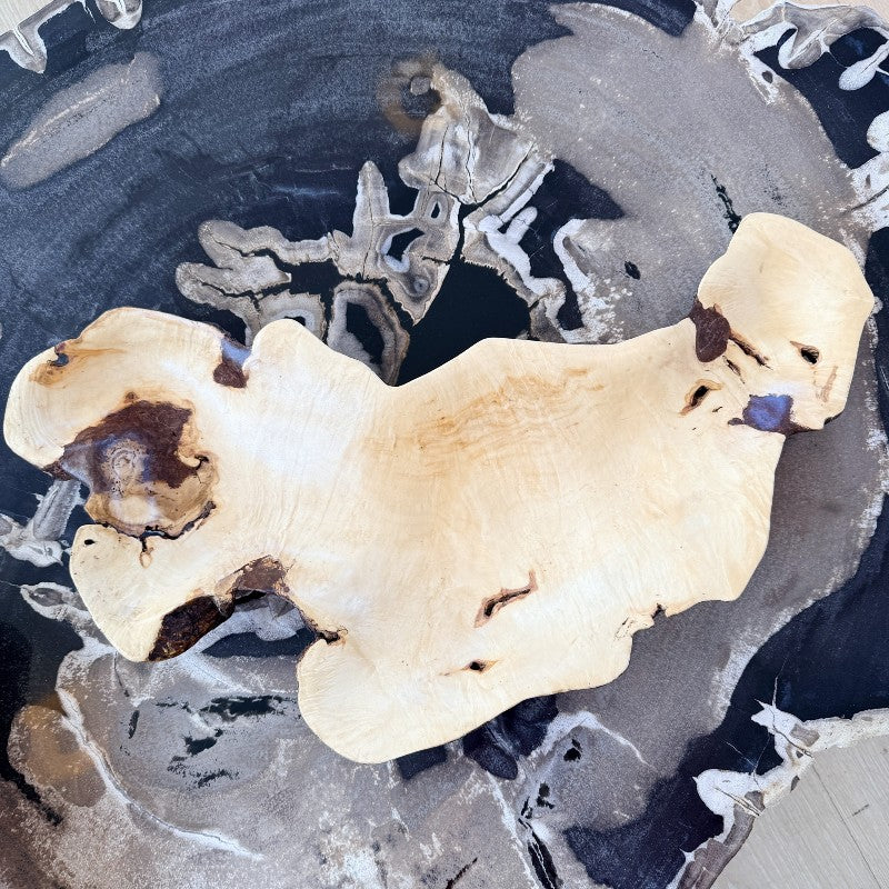 burl wood sculptural bowl