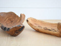 long teak bowl