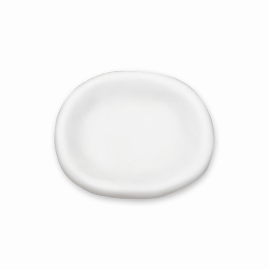 resin large amoeba bowl, white