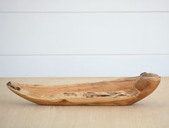 long teak bowl